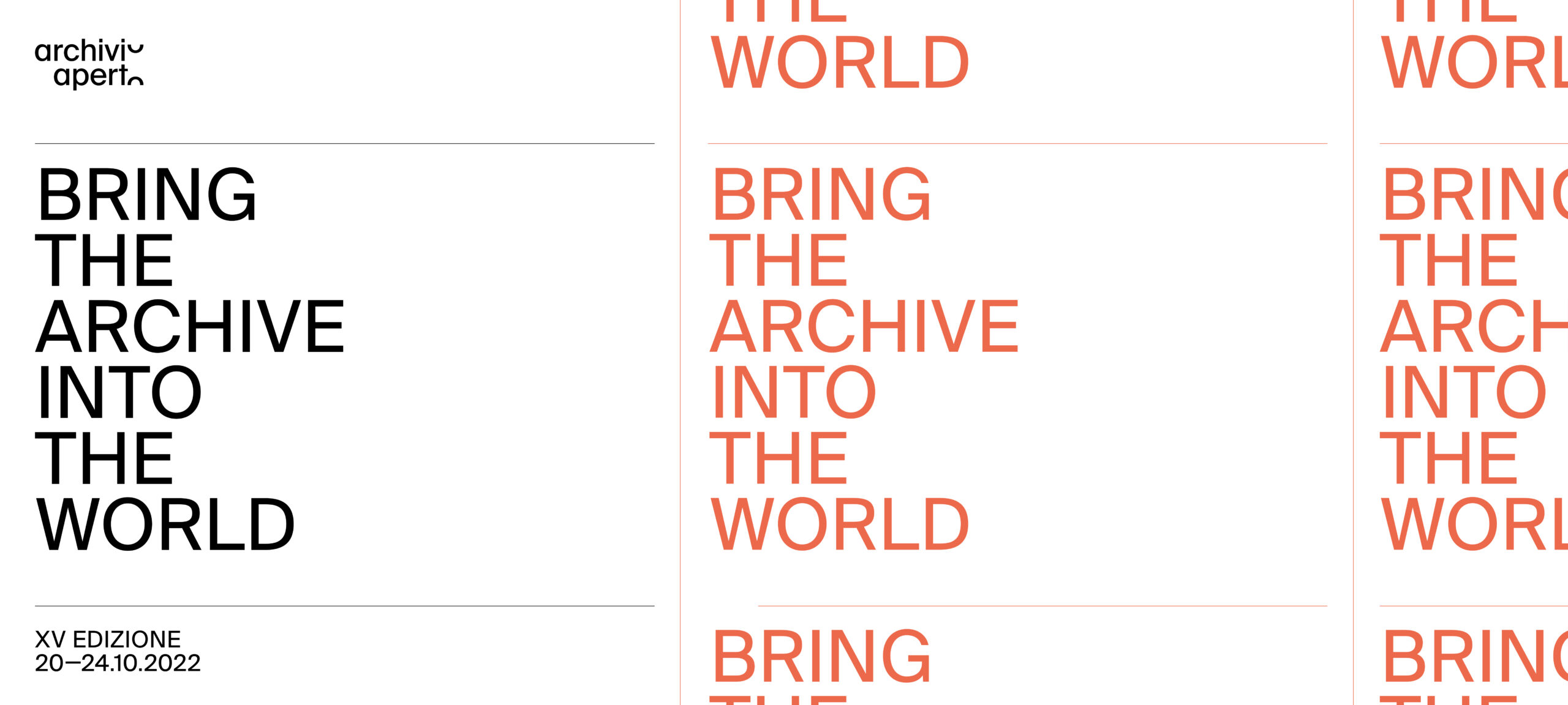 Il programma ufficiale di Archivio Aperto 2022